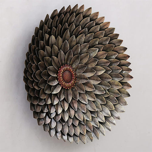 Handcrafted Metal Daisy for Wall Decor
